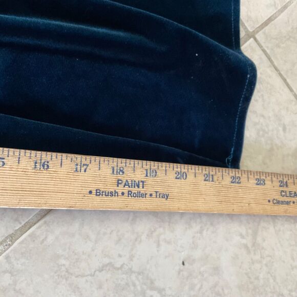 Anthropologie Greylin Luna Velvet Jumpsuit Blue Velour Women Size M Holiday - Picture 7 of 13